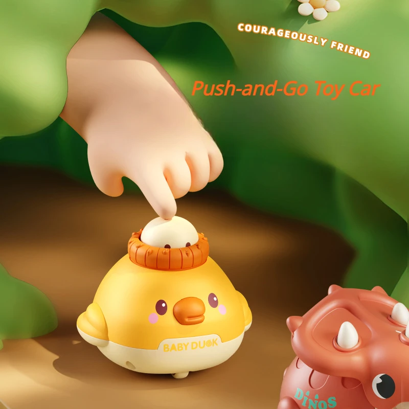 Inertia Push-and-Go Cartoon Construction Vehicle Ejecting Launching Toy Car ABS No Battery Develop Intelligence Baby Gifts