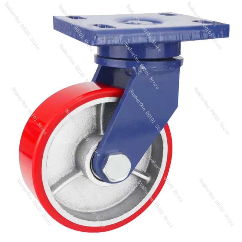 Heavy-Duty Caster Wheels Universal Wheel 4inch 5inch 6inch 8inch Iron Core PU Wheel Polyurethane Caster Industrial Wheel Load Ca