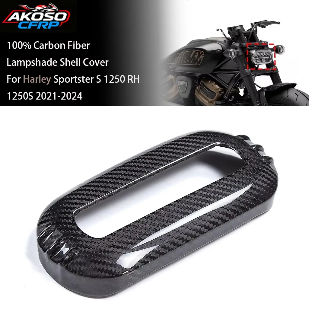 100% Carbon Fiber For Harley Sportster S 1250 RH 1250S 2021-2024 Lampshade Shell Cover Motorcycle Accessories Protector Fairing