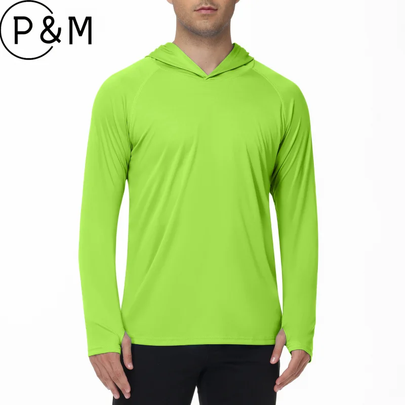 UPF50+ UV Protection Hooded Outdoor Jacket, Quick Dry Sun Shirt For Fishing, Hiking And Climbing