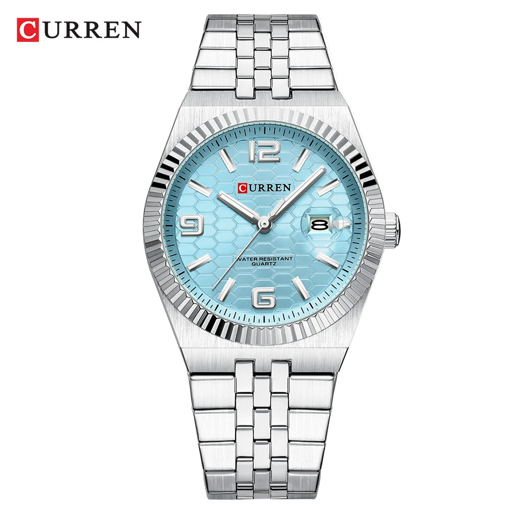 CURREN 8498 Men's Quartz Watches Waterproof Luminous Luxury Wristwatch for Men  Stainless Steel Strap Date Simple Business Clock