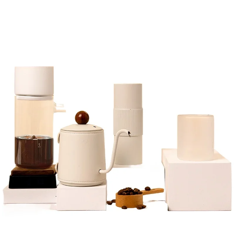 Coffee Pot Set Professional Coffee Grinder Household Hand Wash Pot Glass Dripping Filtering Pot Gift Box