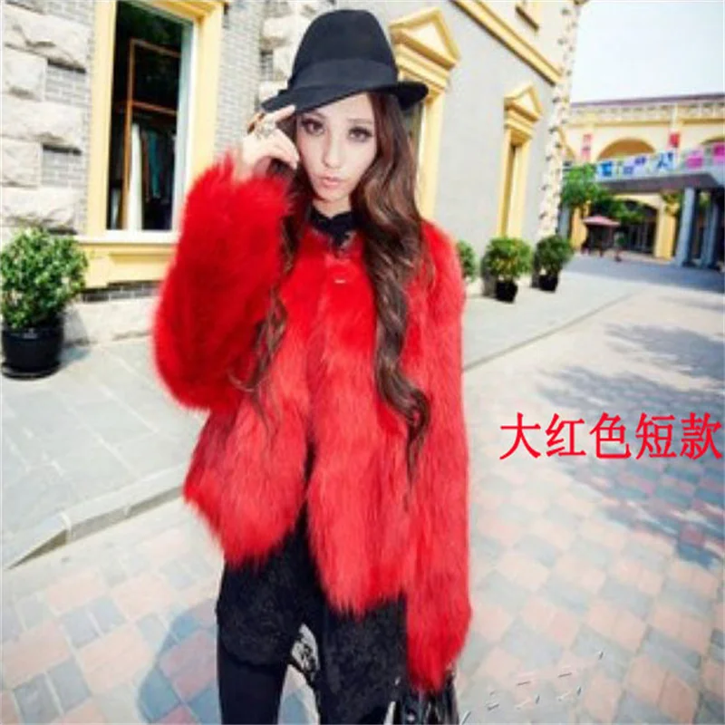 Imitation Fox Fur Coat Women Autumn Fur Jackets 2021 Short Solid Color Long-Sleeved Hoodies Winter Jacket Korean Fashion Parkas