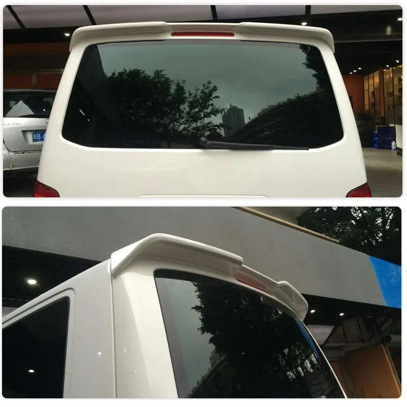 FRP Unpainted Matte Black Car Roof Spoiler Boot Lip Wings for Volkswagen VW Multivan T5 2012-2016 Auto Racing Roof Spoiler Wing