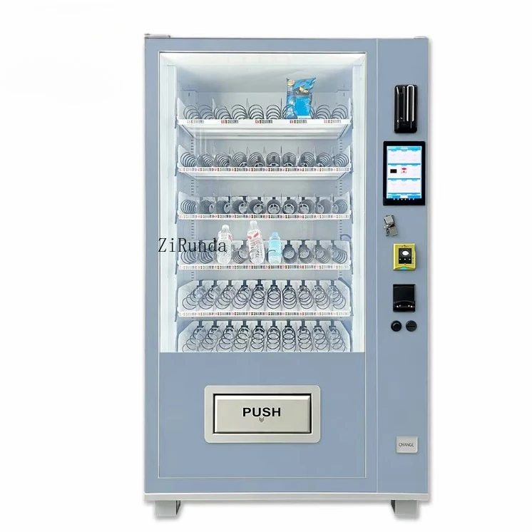 Facial recognition vending machine 10.1 inch Android touch screen, cloud management MDB payment