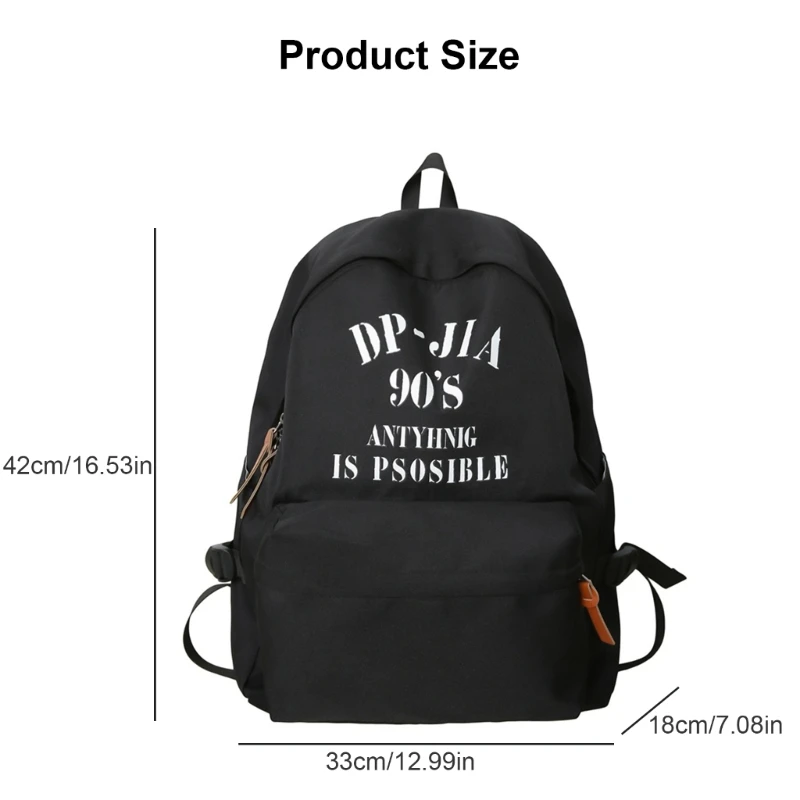 Mochila E74B para mujer, bolso escolar con correa cómoda, mochila capacidad