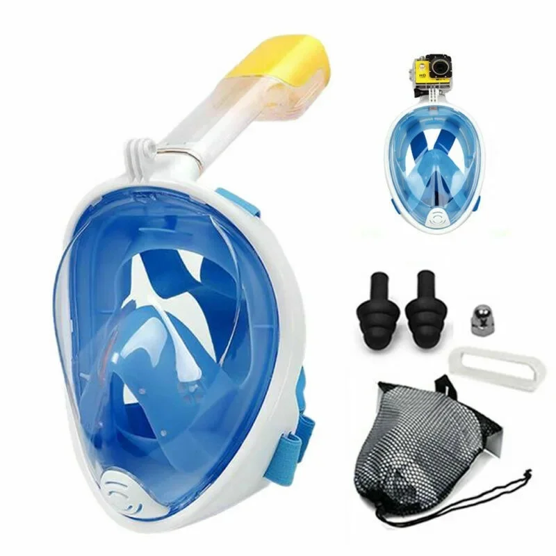 Diving Mask Children's Adult Snorkeling Mask Full Face Dry Sanbao Respirator Anti-Fog Swimming Equipment Artifact