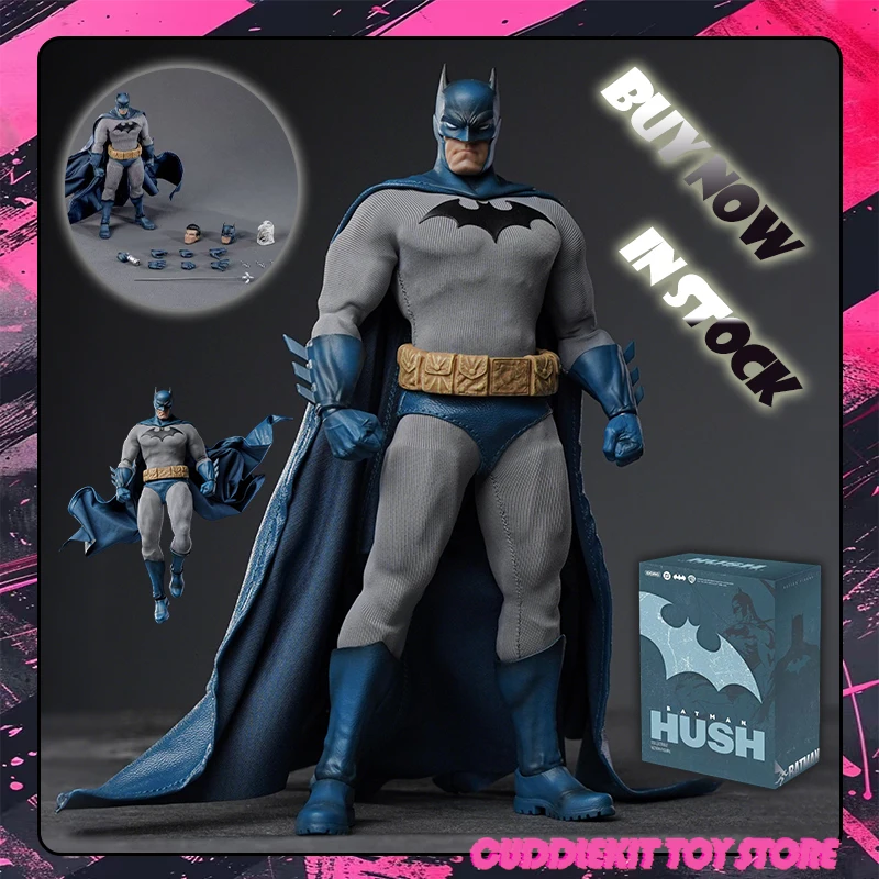 متوفر في المخزون غونغ ستوديو تيار مستمر الصمت باتمان هوش بات مان الشبح البدلة عمل الشكل باتمان القماش الزي المنقولة أنيمي تمثال نموذج #1