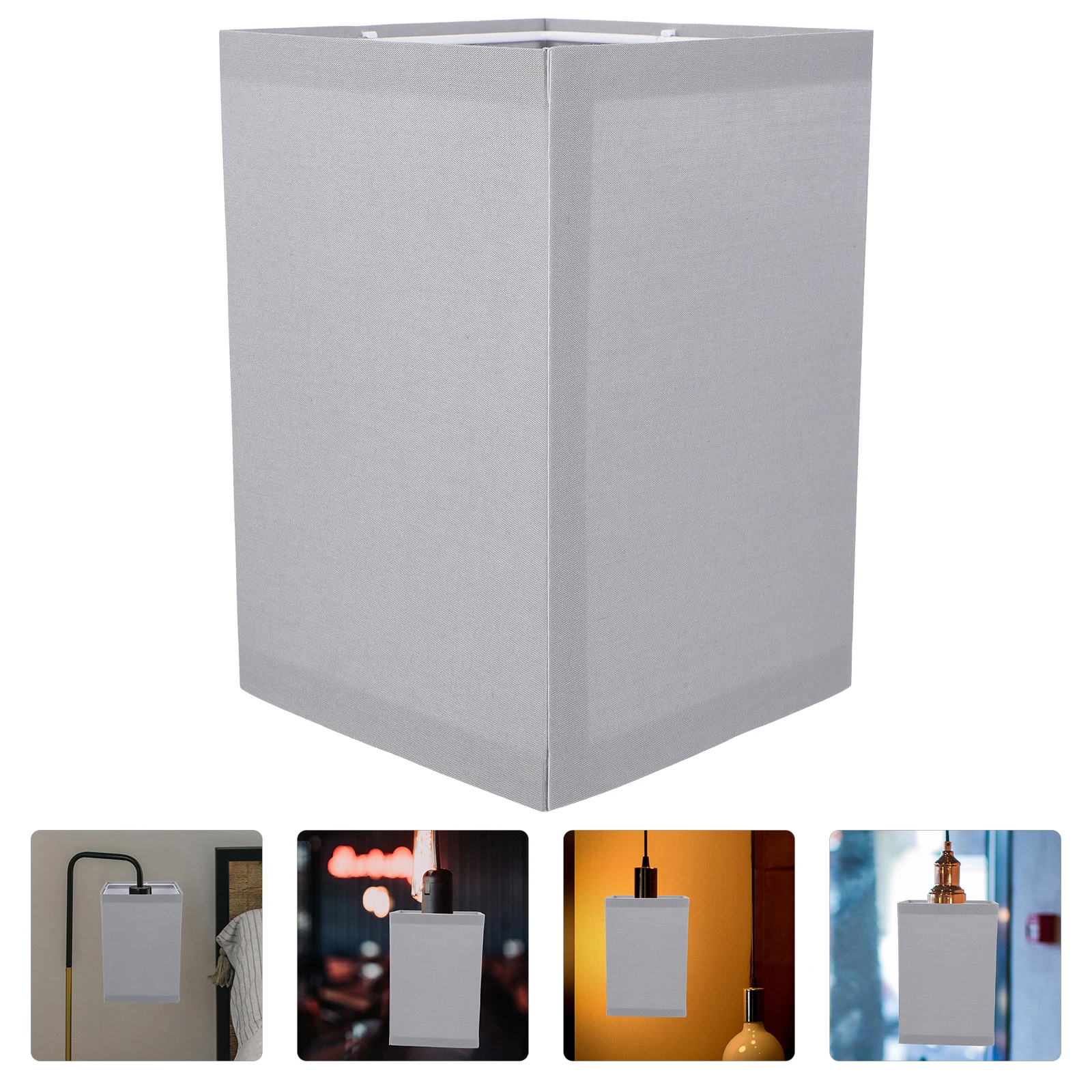 

Sturdy Cloth Lamp Shade Square Fabric Replacement For Table Floor Hanging Lamp Decorative Light Cover Softens Light Easy