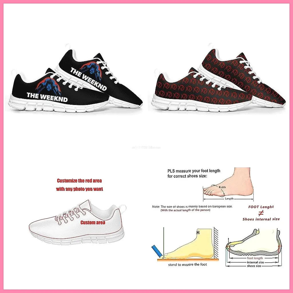 

The Weeknd Custom Sneakers for Men & Women, White High-Top Lace-Up Sports Shoes for Couples