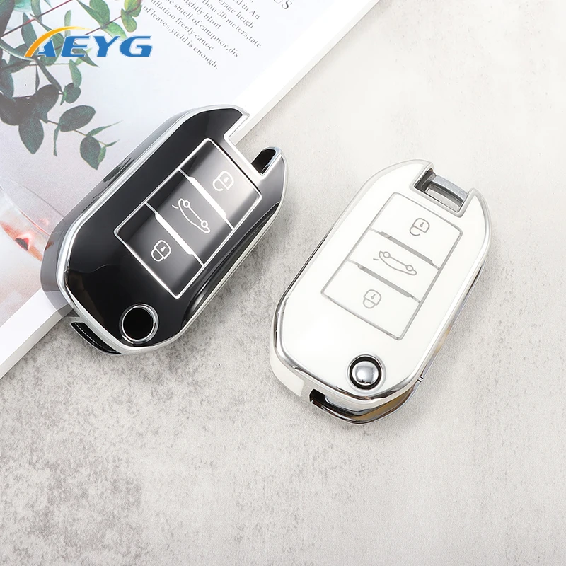 

Soft Car Remote Key Case Cover Fob For Peugeot 3008 208 308 508 408 2008 307 4008 For Citroen C4 C4L CACTUS C3 C6 C8 Accessories