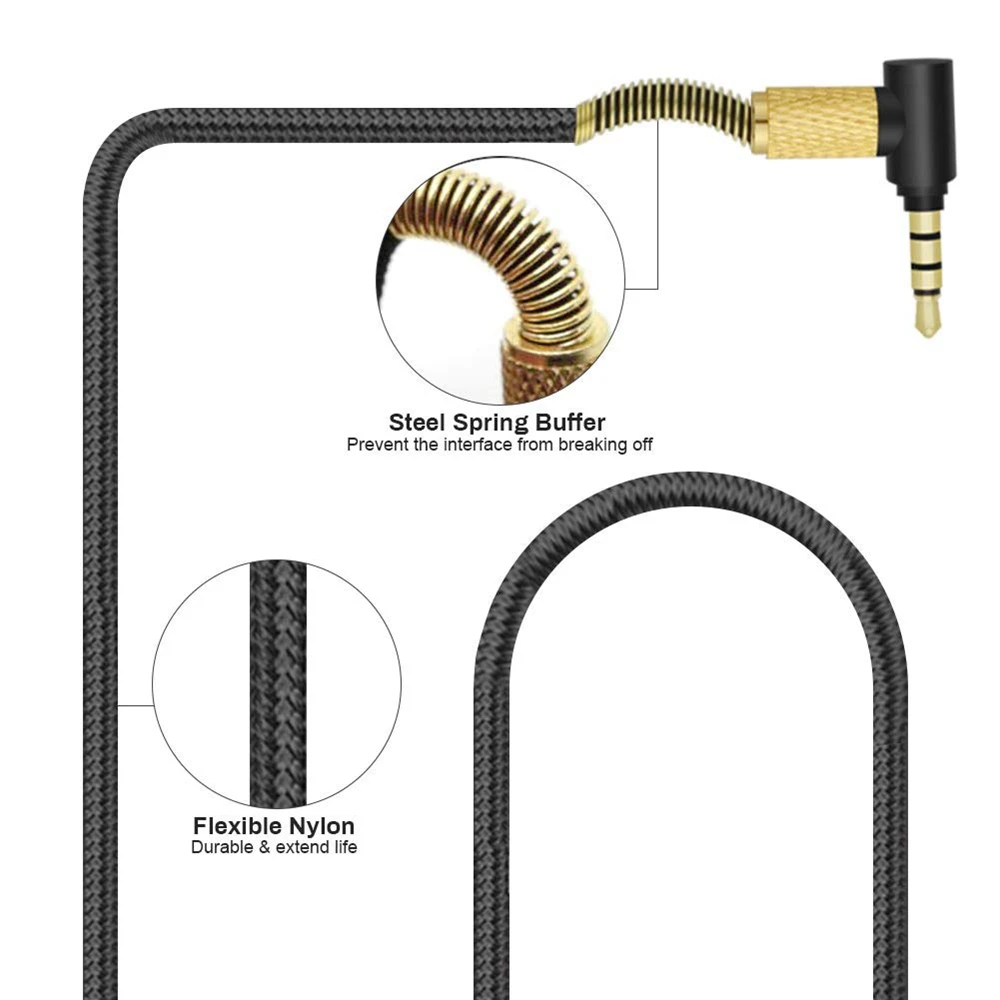 Wymienny przewód zestaw słuchawkowy Audio do SteelSeries Arctis 7 5 3 Pro bezprzewodowy kabel słuchawki gamingowe 4.9Ft