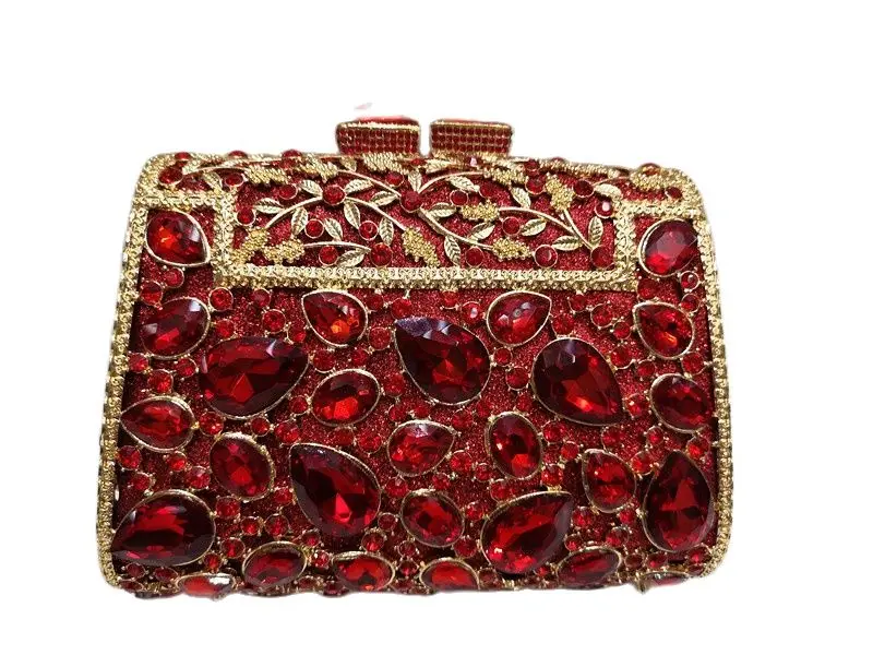 Chaliwini-Bolso de mano con diamantes para mujer, Pochette para fiesta, banquete, graduación, de noche