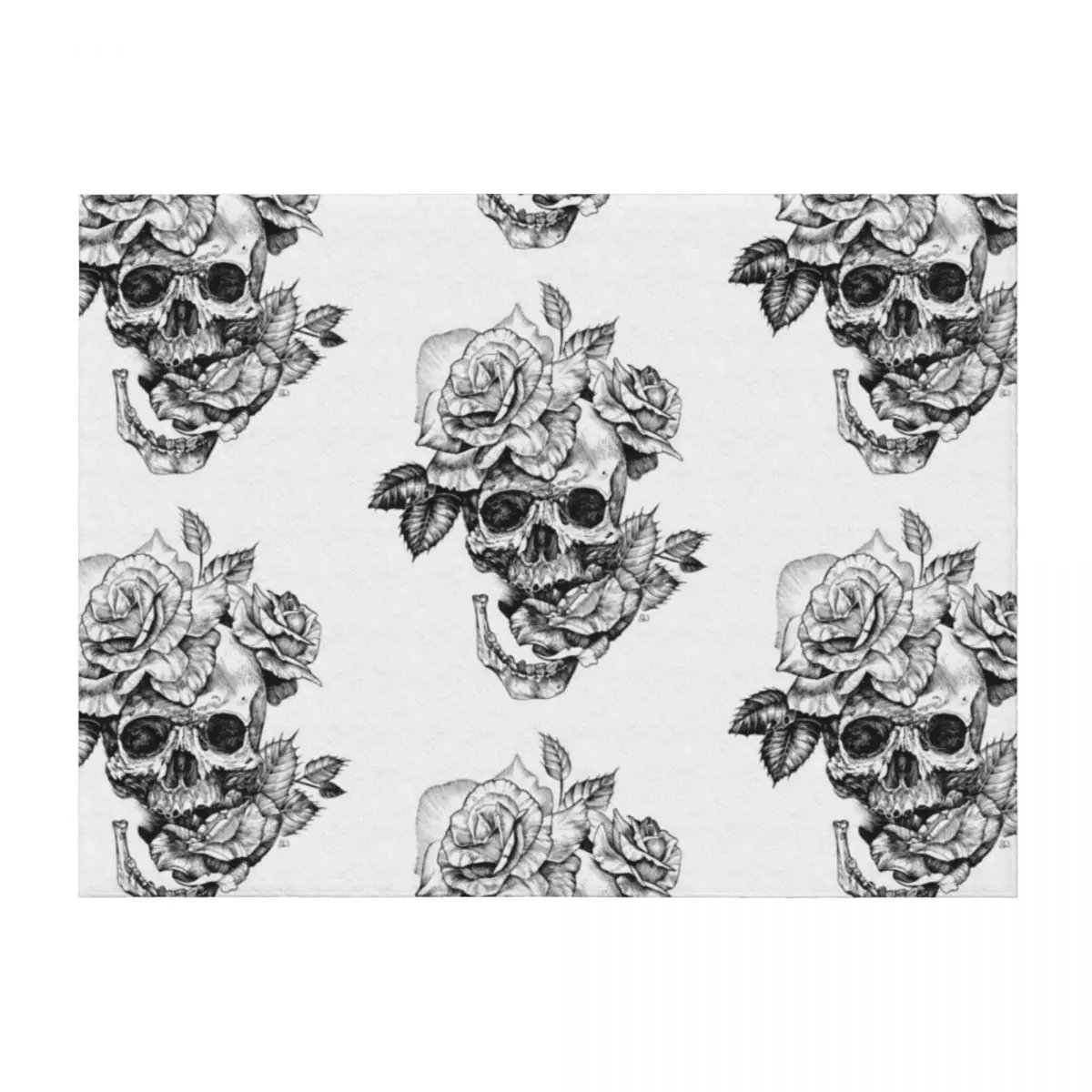 

Skull And Roses Throw Blanket Nap Picnic Winter beds Summer Beddings Blankets