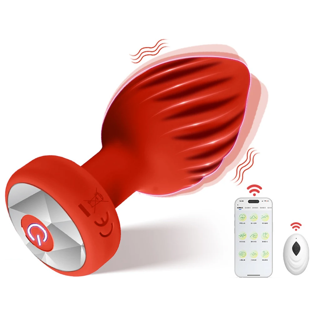 APP التحكم المكونات الشرج هزاز سماعة لاسلكية تعمل بالبلوتوث بعقب المكونات جهاز تدليك للبروستاتا محفز الإناث الاستمناء الكبار مثلي الجنس الجنس لعب #1