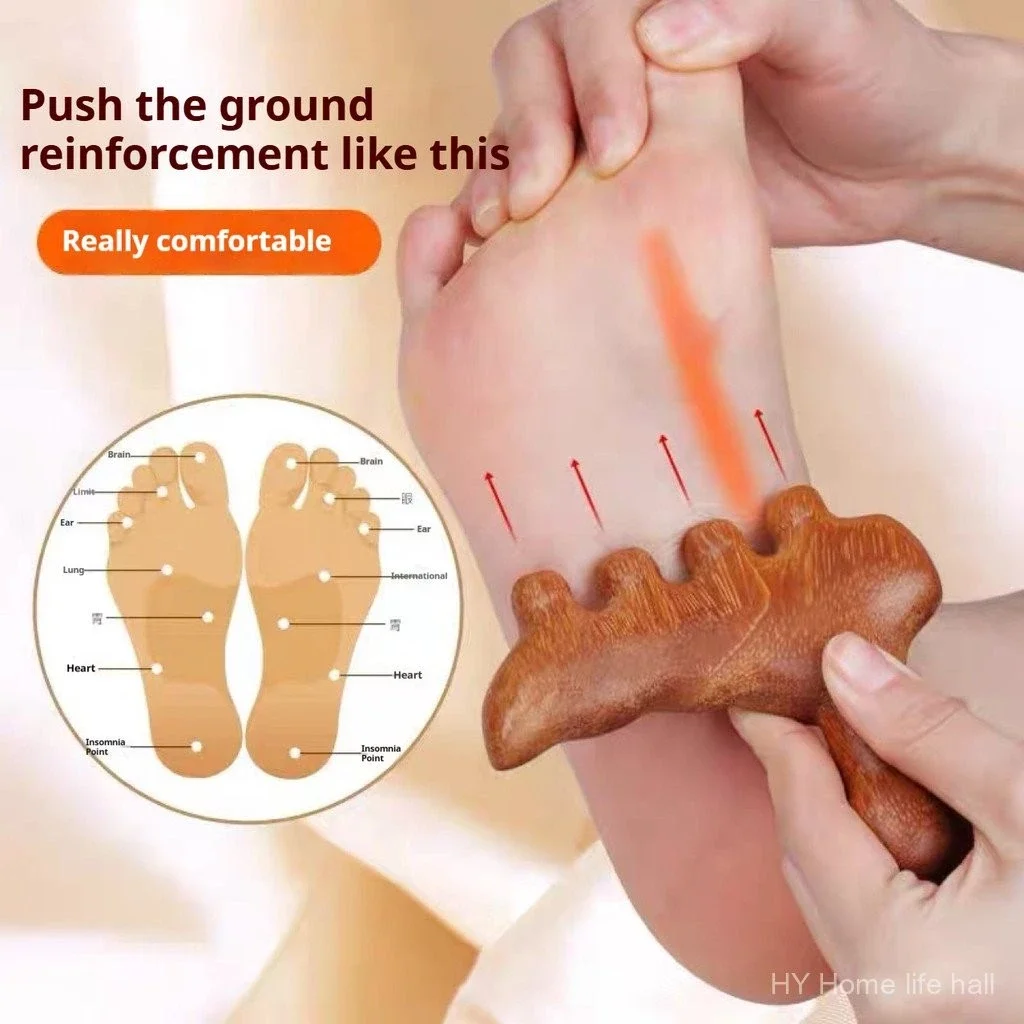Sandalwood Massage Comb Scalp Meridian Massager Wooden Hair Comb For Head Neck Relaxation Health Care