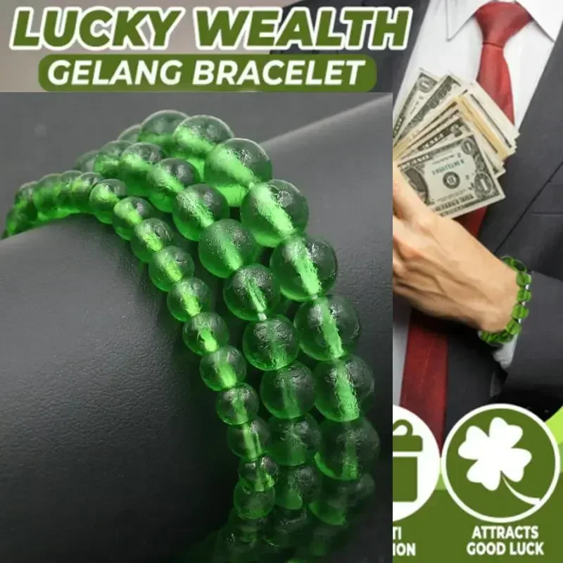 Jewelry Moldavite Czech Meteorite Bracelet Magnetic Pulse Brings Good Luck Wealth And Health, Give Gift For Fathers And Husbands
