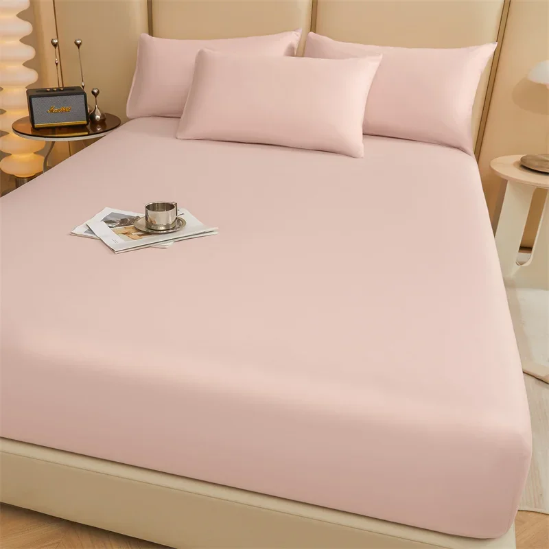 

Long-staple cotton pure cotton mattress 100 cotton bedspread single piece summer solid color bed cover