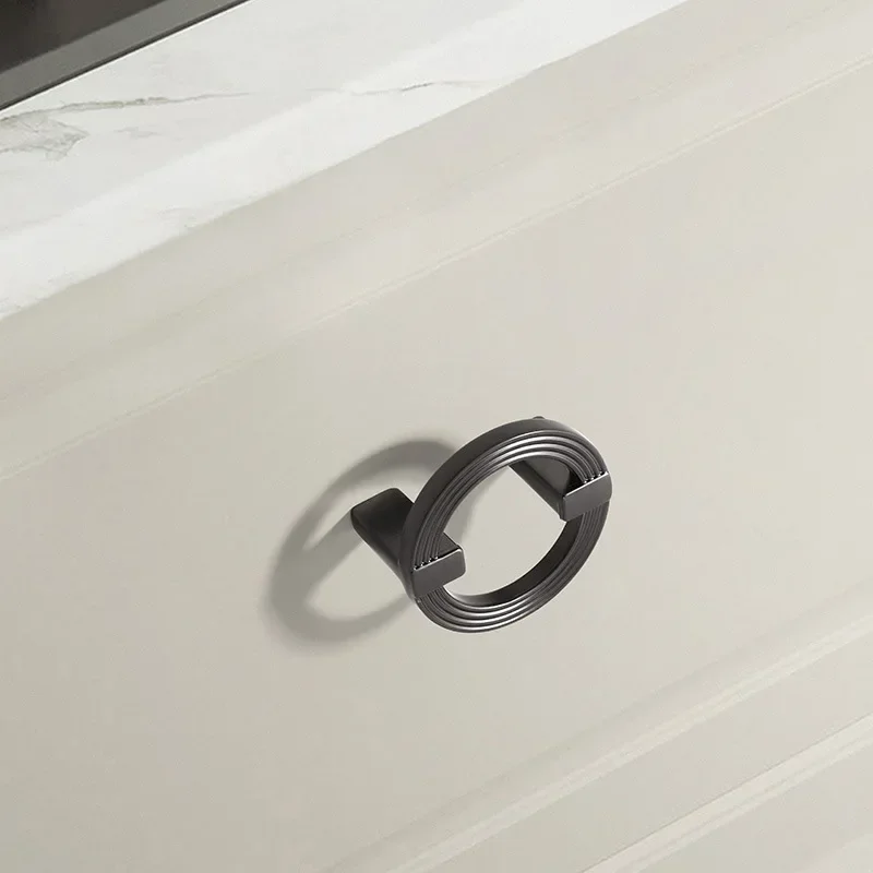 Eenvoudige en stijlvolle kasthandgreep van zinklegering, hoogwaardige gekoppelde ronde kastdeurgrepen, verborgen ladeknoppen, kledinghaak