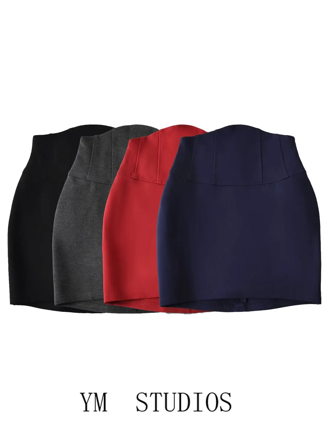 

Юбка-карандаш с высокой талией для женщин, модная офисная одежда, короткая юбка до бедра, не просвечивающая, для прогулок, А-силуэт