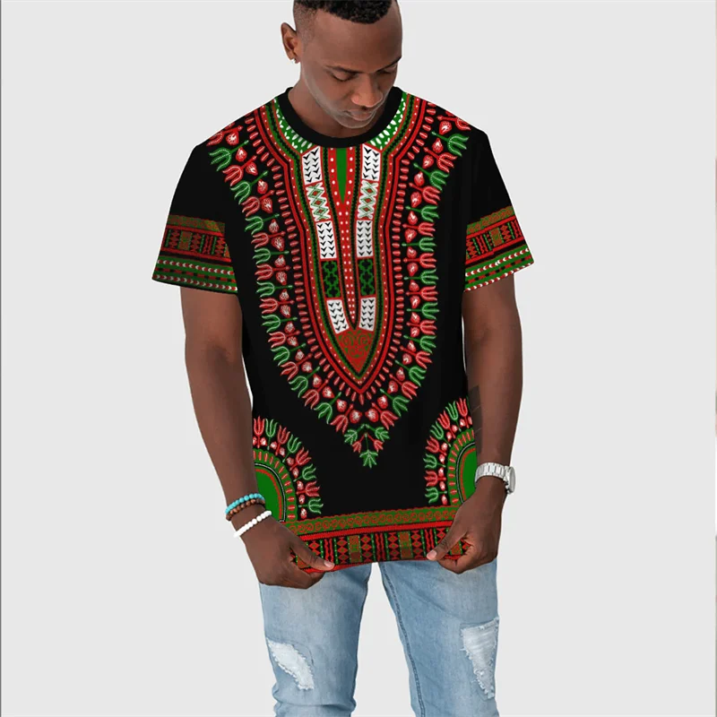 Men\'s Kenya Flag Pattern Print Streetwear T-shirt kenyan National Emblem 3D Printed Men Women Casual Sports Gym Tops Clothing