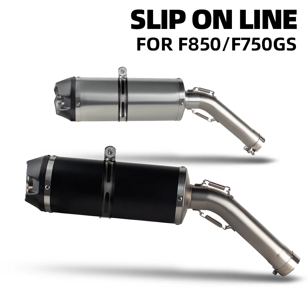 For BMW F750GS F850GS F750 GS F850 GS Motorcycle Exhaust Pipe Slip On Line Muffler ADV (Adventure/Rally) Motorcycle Escape Kit