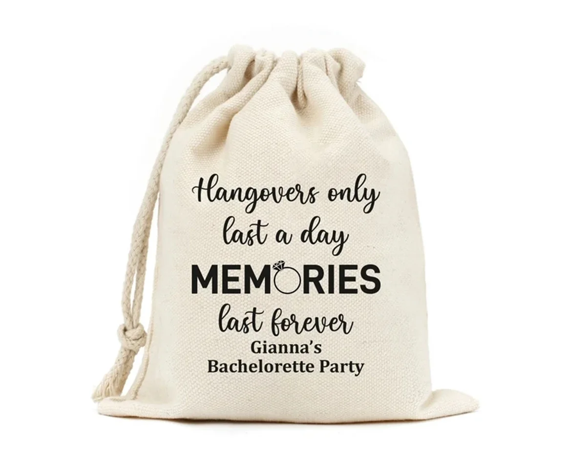 20 PCS Hangovers Last a Day Memories Last Forever, Bachelorette Party Favor Bags, Hangover Kit,Recovery Kit, Bridal Shower Bags,