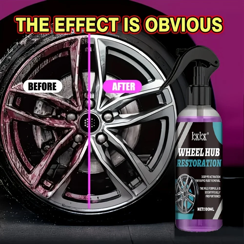 

Быстродействующее средство для удаления ржавчины для автомобилей — профессиональный железный порошок ступицы колеса, средство для удаления пятен для металлических поверхностей 100 мл