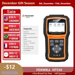 Foxwell NT530 Multi-System Scanner Support for Porsche BMW Benz Nissan Suzuki GM Chassis Update Version of NT520 NT510