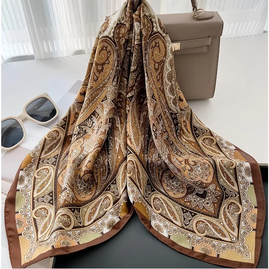 وشاح رأس أنيق من الساتان مع نسيج يشبه الحرير مثالي لحماية الشعر النسائي وإكسسوارات عصرية أنيقة خفيفة الوزن