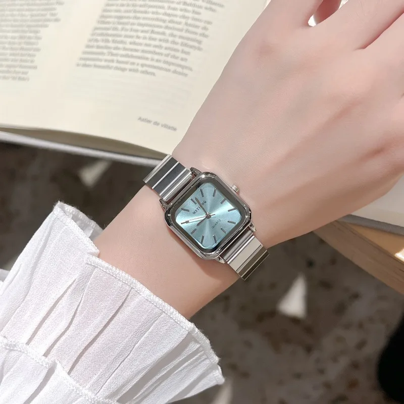ساعة نسائية فاخرة من أفضل العلامات التجارية، ساعات نسائية بحزام فولاذي أنيق، ساعة يد كوارتز Montre فام، هدايا جميلة، ساعة يد كوارتز #3