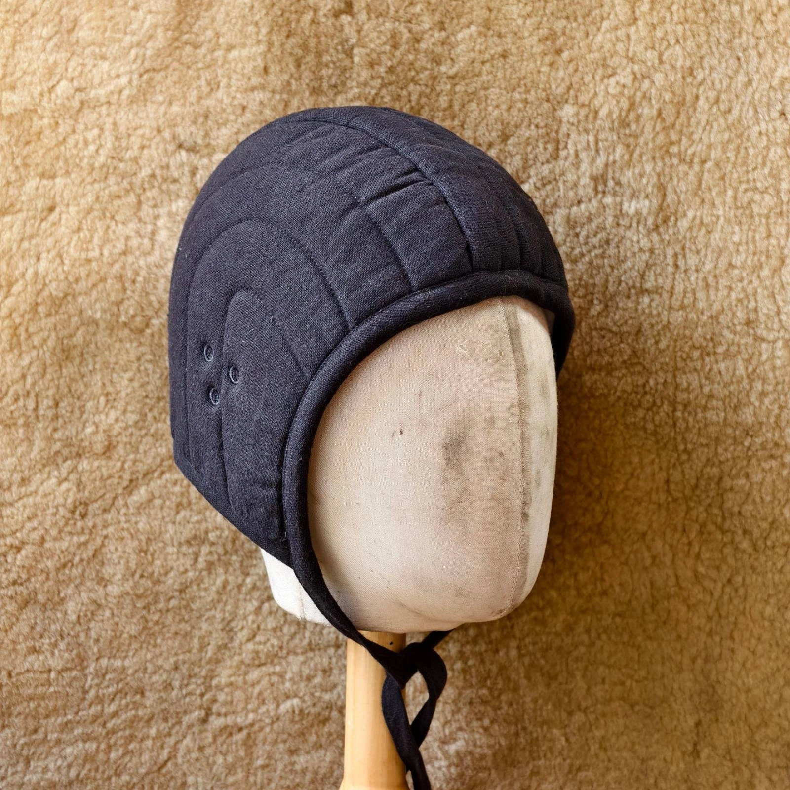 Arming Cap Breathable Quilted Linen Cap Medieval Coif Historically Precise Historical Costume Reinforced Seams for Cosplay