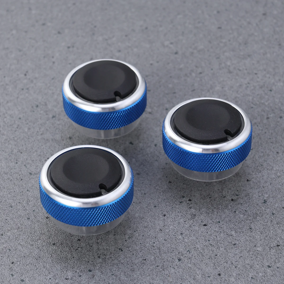 

3pcs Air Conditioning Control Knob Blue For Focus 2 3 2005-2014 Mondeo Alloy Ac Button Dash Interior Ring Light