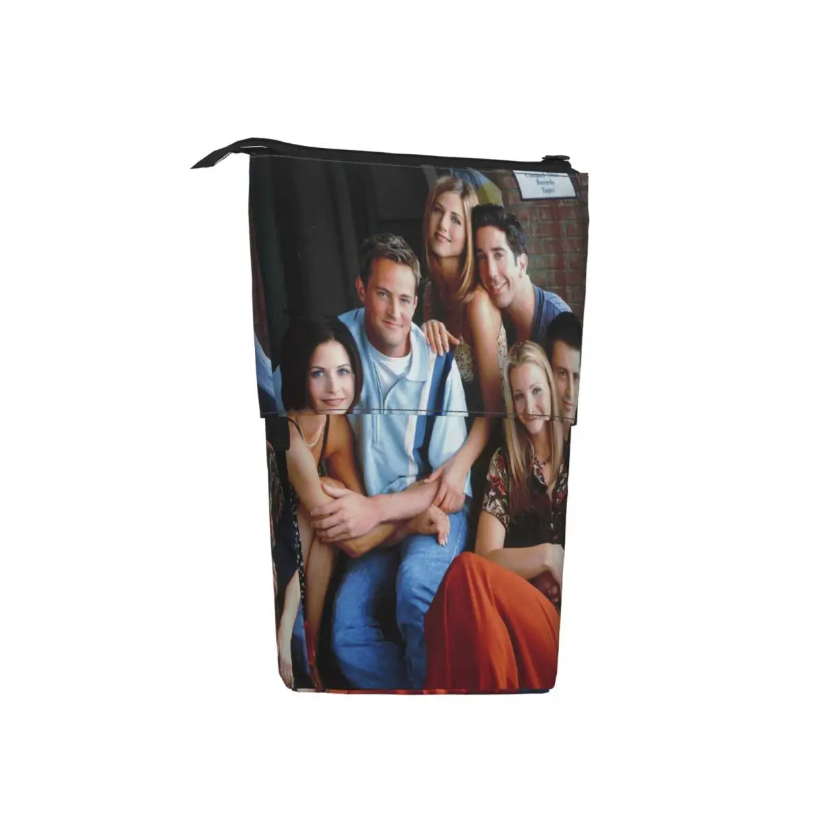 Friends Tv Show Pen Box Escola Estudante Zipper Pen Bag Criança Papelaria Bag Lápis Retrátil Vertical Pen Case