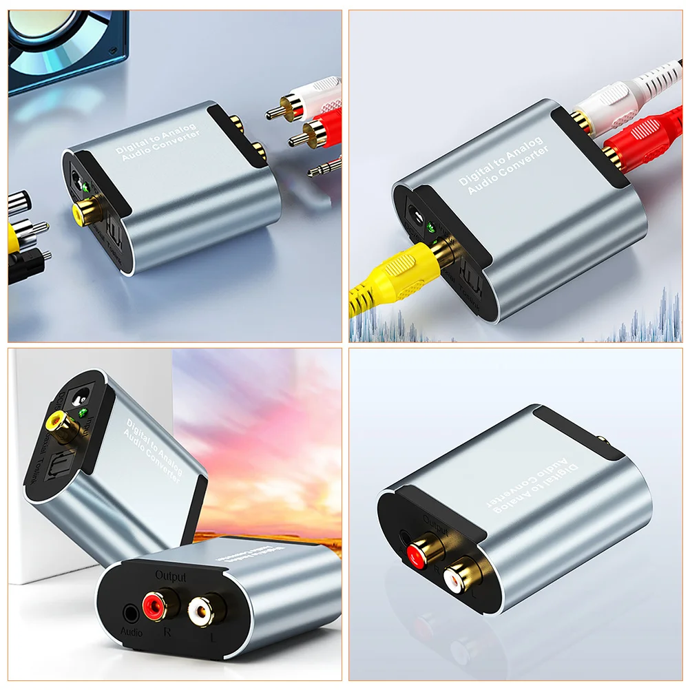 

Digital Audio Converter Gilded Optical Fiber Aluminum Alloy 24bit SPDIF Analog Splitter Box