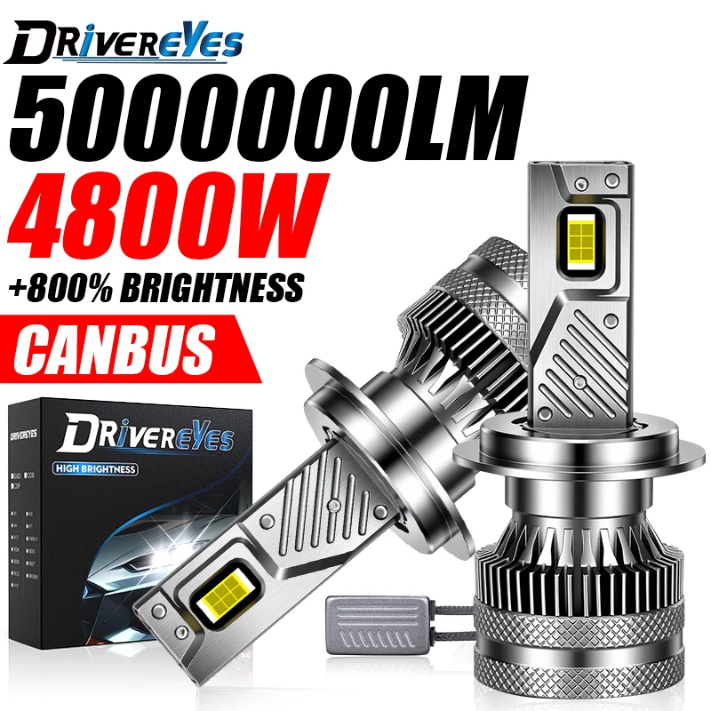 5000000LM H4 H7 LED Canbus K6C سيارة العلوي 4500 واط H11 H3 880 881 H27 H1 H8 9005 HB3 9006 HB4 9012 HIR2 H9 7535 CSP مرحبا/لو شعاع