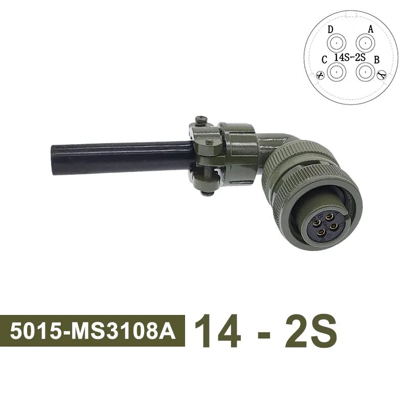 Mil std ronde connector ms3102a 14s-2 14s-5 14s-6 MIL-C 5015 militaire specificatie connectoren ms3106 ms3108 stekker & stopcontact