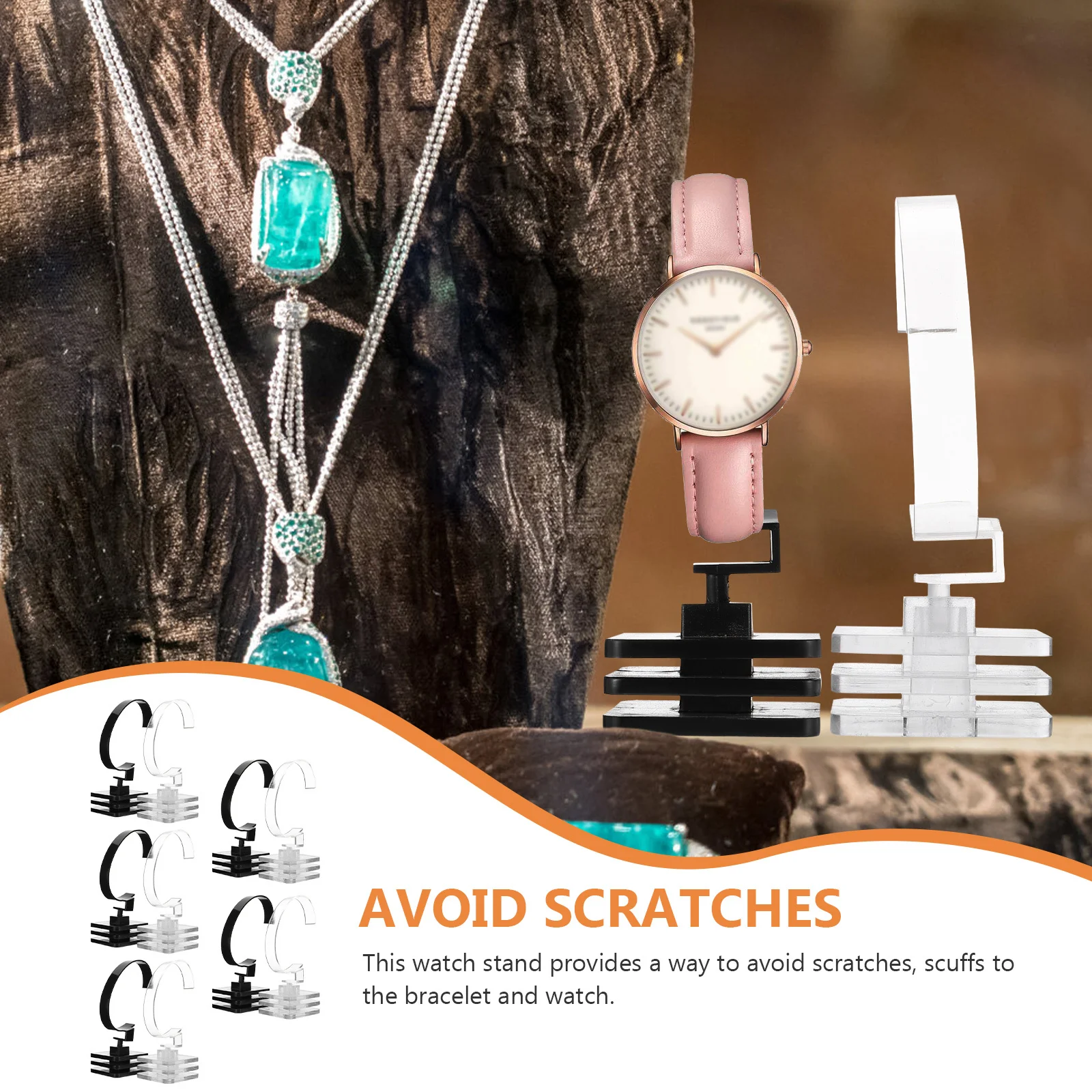 

10Pcs Multi-Function Watch Display Stand Bracelet Rack Watch Holder Tabletop Jewelry Storage Rack Displaying Bracelet Holder