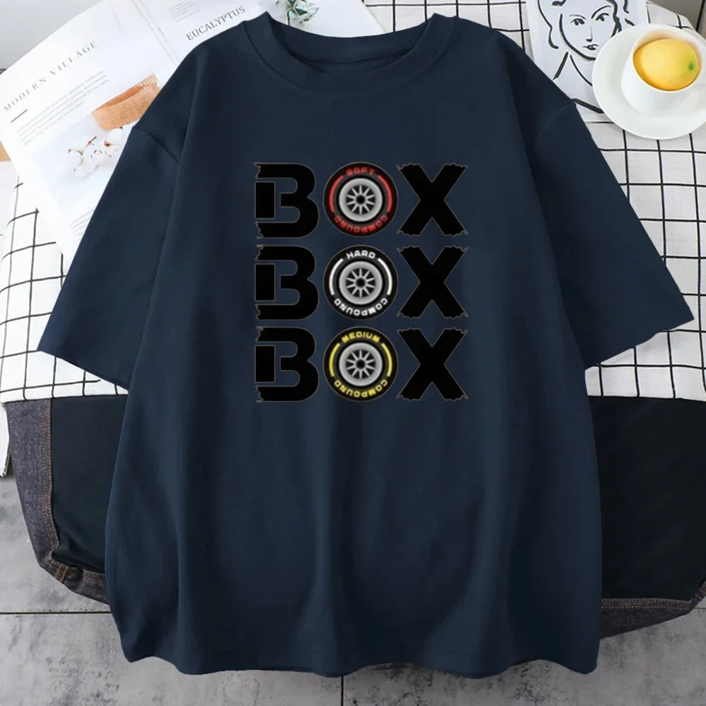 Oversized short sleeved fun game men's clothing Box Box Hodges  tire composite Crewneck Round Neck sports NEW sleeved T-shirt