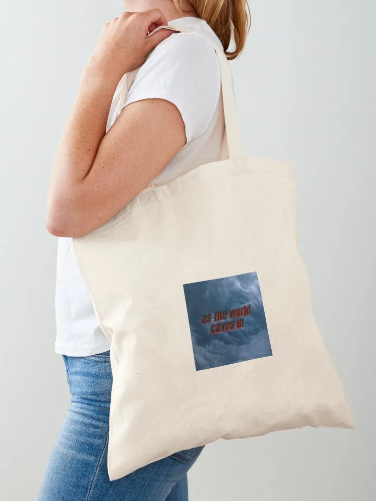 as the world caves in by matt maltese aesthetic Tote Bag shopping bags foldable tote bags aesthetic Canvas Tote Bag