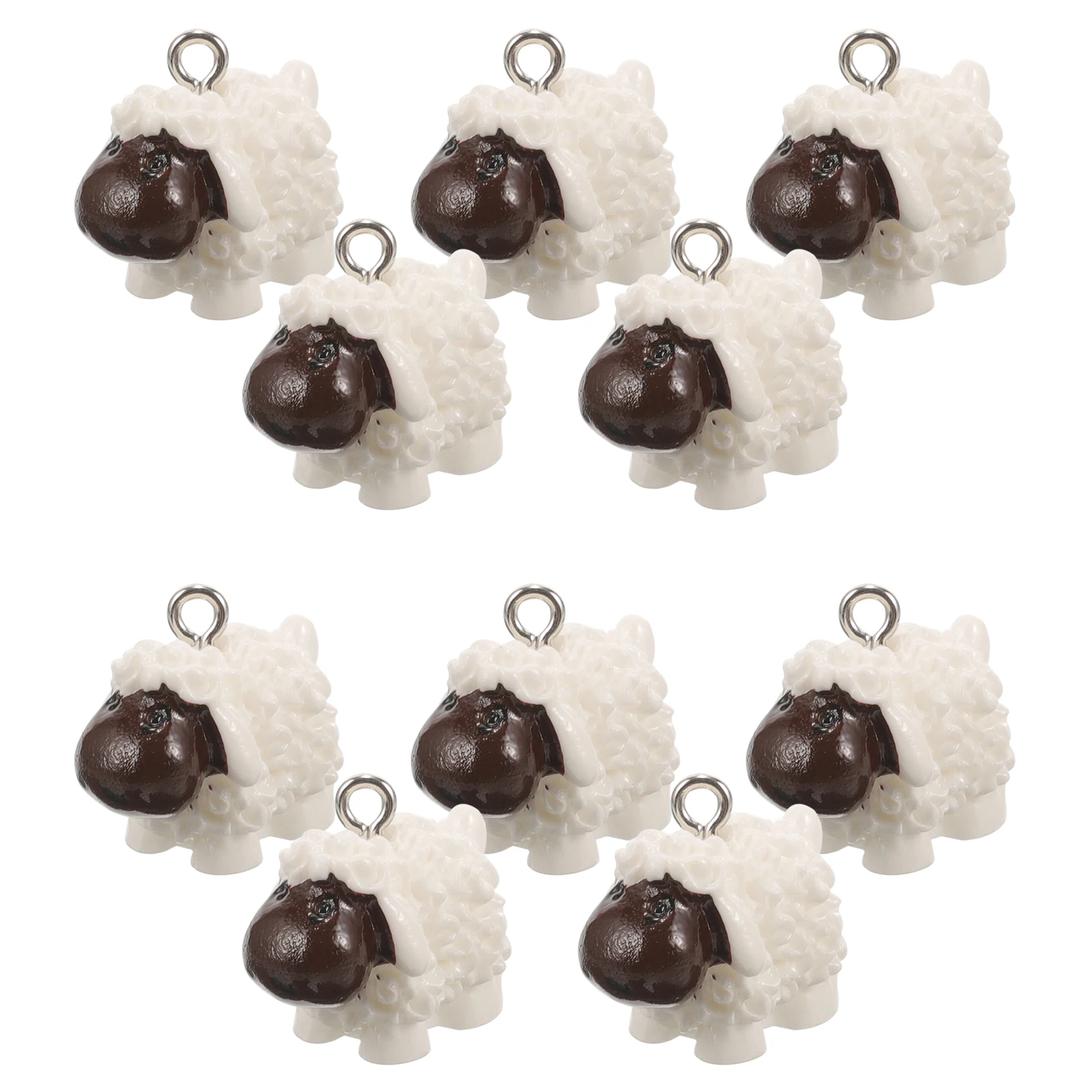 

10pcs Sheep Charms Resin Pendants For Diy Jewelry Making Necklace Accessories Animal Pendant Decorative Bracelet Supplies Diy