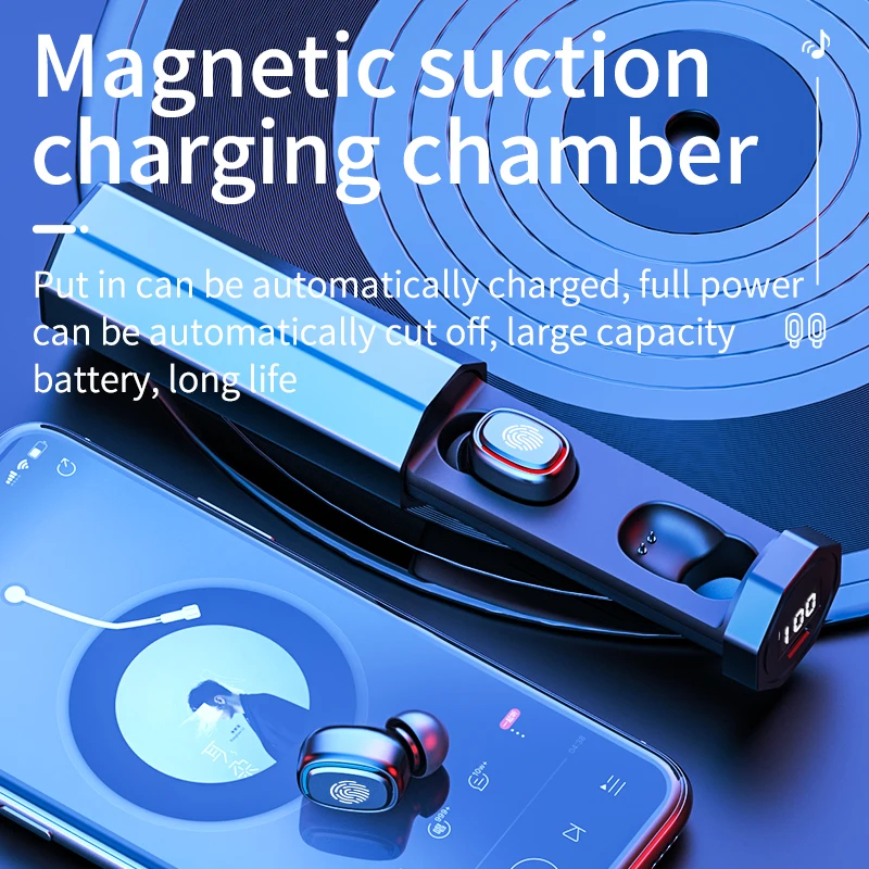 Auricolare Bluetooth 5.1 cuffie senza fili CVC8.0 riduzione del rumore Mini auricolare portatile Touch Control nuovo Design di buona qualità