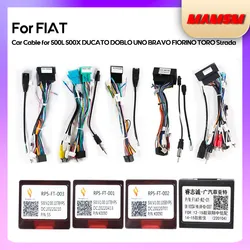 MAMSM Android 2din Car Radio Cable For FIAT 500L 500X DUCATO DOBLO UNO BRAVO FIORINO TORO Canbus Decoder Wire Harness Adapter