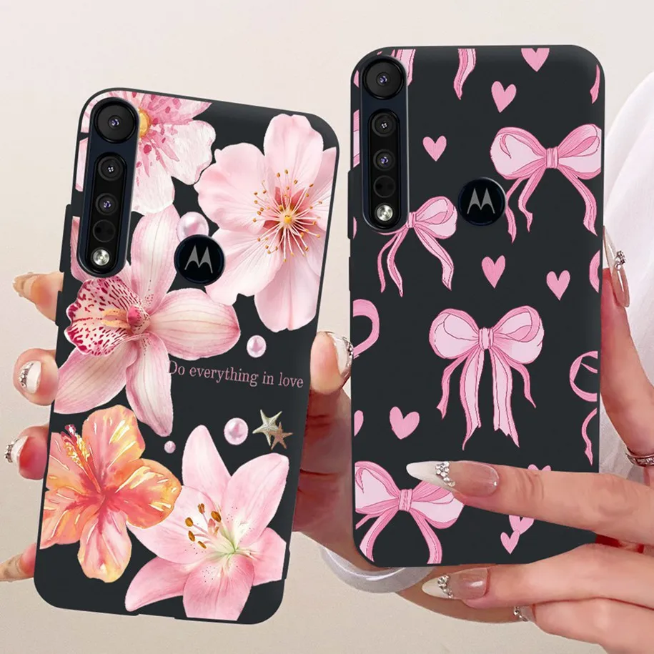 For Motorola One Vision Case XT1970-1 Fashion Flower Soft Slim Silicone Phone Cover For Motorola One Macro 5G MotoOne TPU Fundas view 2