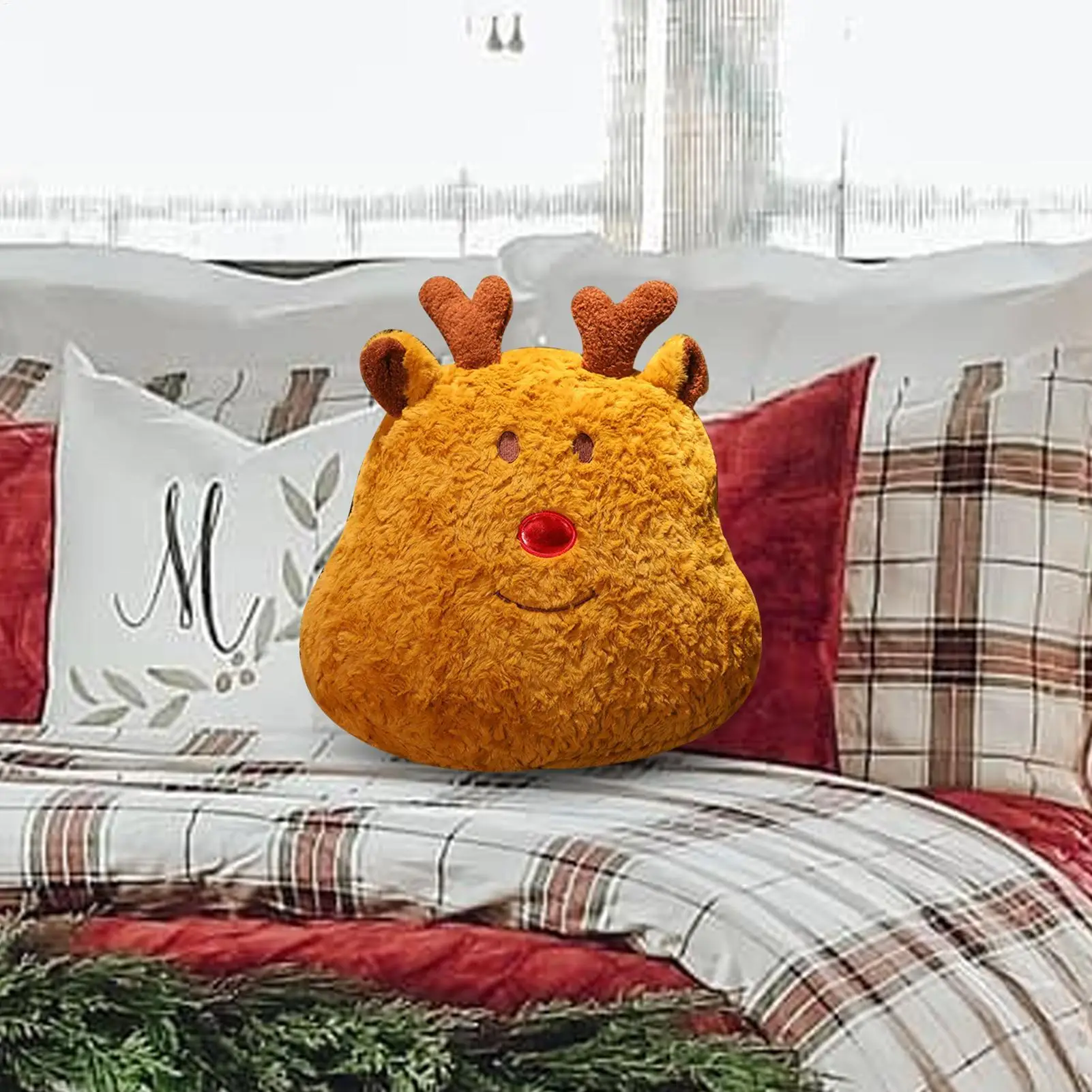 عيد الميلاد وسائد فخمة زينة الشتاء عيد الميلاد على شكل رمي الوسائد للمنزل غرفة المعيشة غرفة نوم الأريكة أريكة الطرف النوم #4