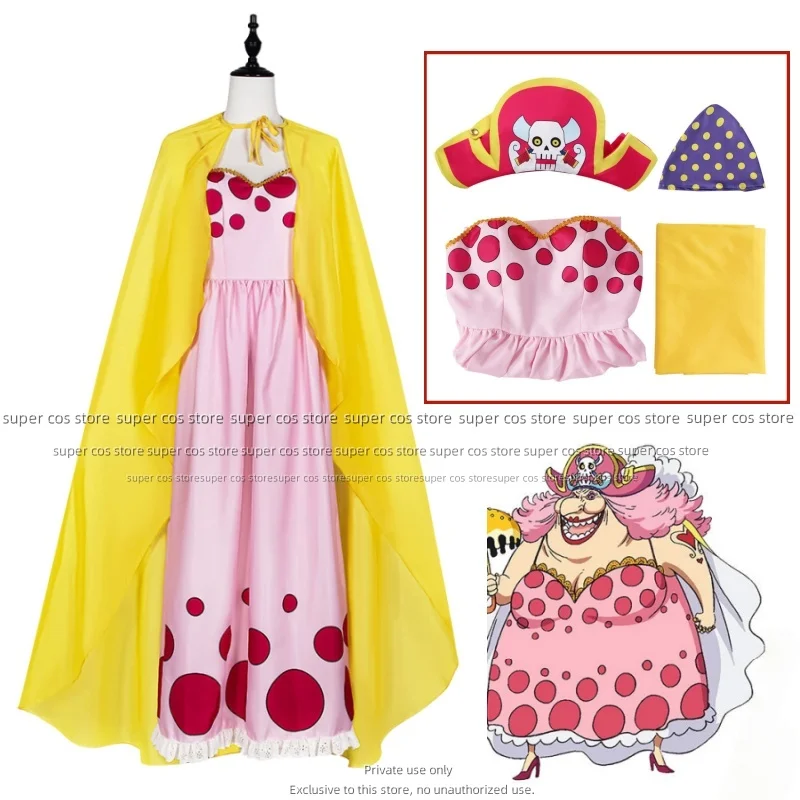 

Аниме Linlin Big Mom Косплей Костюм Капитан Маскировка Полный комплект Женское Платье Плащ Шляпа Костюм Хэллоуин Карнавальная Одежда Ролевые Игры