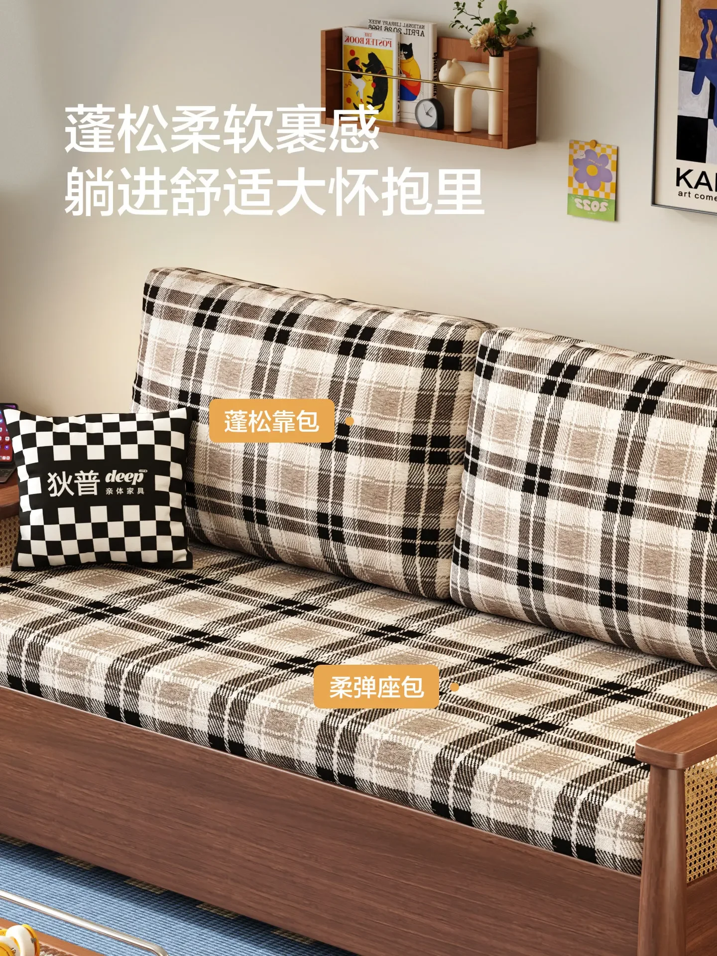 yjq3 all solid wood sofa bed folding dual-purpose sitting and lying telescopic bed small apartment storage study sofa
