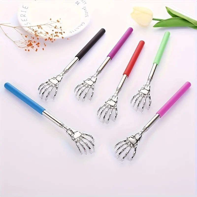 

Adjustable Stainless Steel Back Scratcher - Extendable Claw Design for Itch Relief & Muscle Massage, Portable Telescopic Health