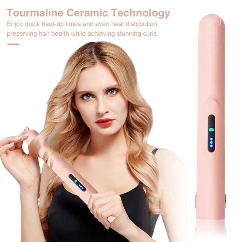 

Mini Hair Curler Fluffy Splint Flat Iron Curling Corrugated Plate Pro Electric Hair Crimper For All Hair Length USB Rechargeable