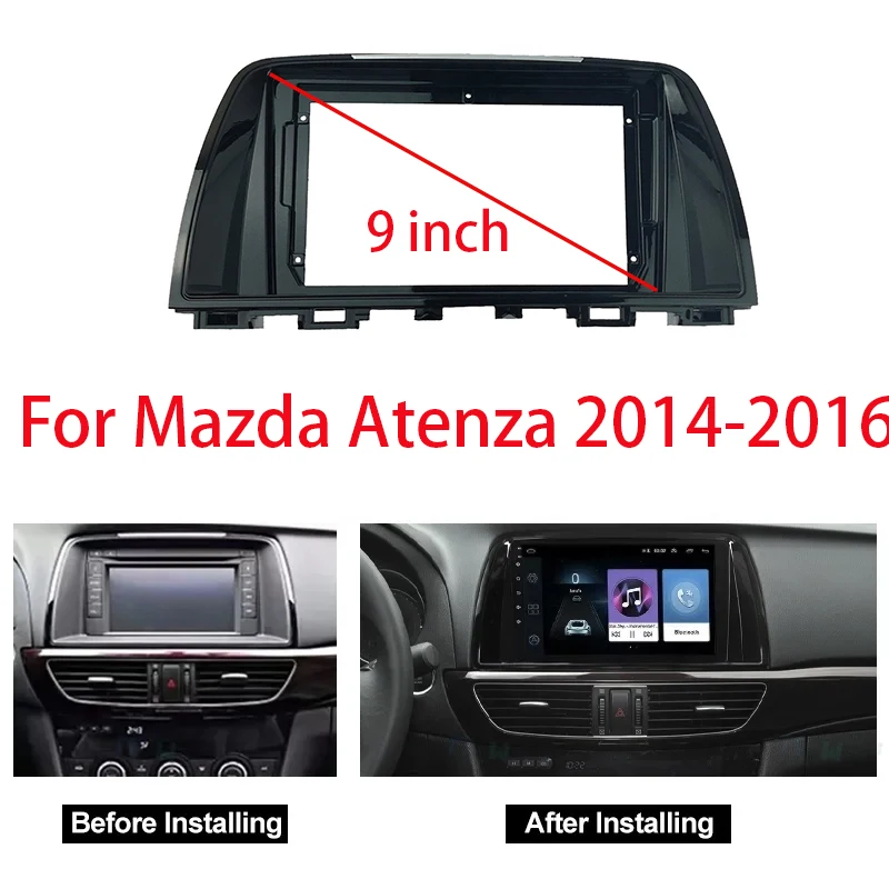 

9 дюймовая рама для радио Fascia ДЛЯ MAZDA Atenza 2014-2016 GPS DVD-плеер Установочная панель комплект крепления для приборной панели